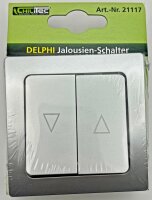 DELPHI Jalousien-Steuerung Hoch/Runter - Taster, inkl. Rahmen, UP, silber