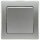 DELPHI Taster - 0-250V~/ 10A, inkl. Rahmen, UP, silber