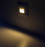 DELPHI LED-Einbauleuchte "COB" wei&szlig; - 80x80mm, 3000k, warmwei&szlig;, 55 Lumen