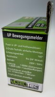 Unterputz PIR-Bewegungsmelder 160&deg; - LED geeignet, 2-Draht Technik, wei&szlig;