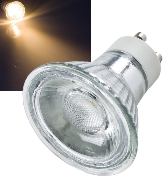 LED Strahler GU10 "H50 COB" - 3000k, 440lm, 230V/5W, warmwei&szlig;