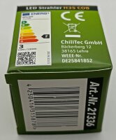 LED Strahler GU10 "H35 COB" - 3000k, 265lm, 230V/3W, warmwei&szlig;