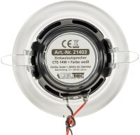 Einbaulautsprecher "CTE-14w", wei&szlig; - &Oslash; 135mm, 60 Watt, 8 Ohm