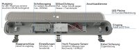 LED Deckenleuchte "HORTA", 60cm, IP65 - HF-Bewegungsmelder, 18W, 1562lm, 4000K