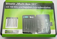 Bitsatz 101-teilig mit Transportbox - 100 Bits und Ratschen-Schraubendreher