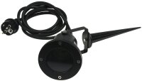 Gartenleuchte "CT-GS10", schwarz - 230V, 1,5m Kabel+Erdspie&szlig;, GU10 Fassung