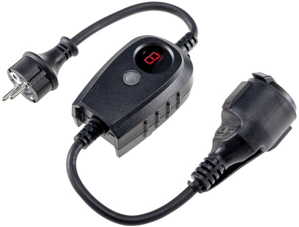 Zwischenstecker mit D&auml;mmerungsschalter - und Zeitvorwahl (1- 9 Std.) &uuml;ber Display