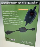 Zwischenstecker mit D&auml;mmerungsschalter - und Zeitvorwahl (1- 9 Std.) &uuml;ber Display