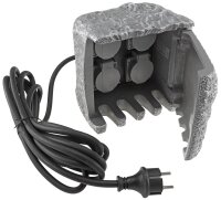 Gartensteckdose "Stone", 4-fach - 250V/16A,...