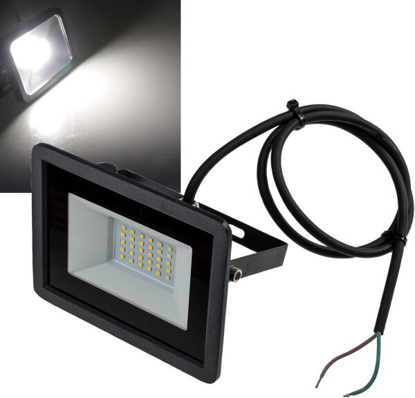 LED-Fluter SlimLine 30W, 12-24V= - IP65, 2721 Lumen, 4000K, neutralwei&szlig;