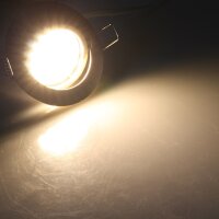 LED-Einbauleuchte "Flat-32" warmwei&szlig; - 80x32mm, 5W, 590lm, Edelstahl geb&uuml;rstet