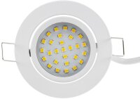 LED-Einbauleuchte "Flat-32dim" warmwei&szlig; - 80x32mm, 5W, 590lm, wei&szlig;es Geh&auml;use