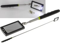 Teleskop Spiegel mit LED Beleuchtung - Gesamtl&auml;nge...