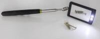 Teleskop Spiegel mit LED Beleuchtung - Gesamtl&auml;nge 28-88cm, Spiegel 65x40mm