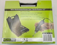 Mini-Bohrmaschine "Drill-Power V2" 12V= - 12.000UpM, 63-teilig, viel Zubeh&ouml;r
