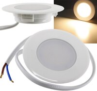 LED-Einbauleuchte "EBL-HV65w", wei&szlig; - 230V, 2W, 2900K, 230lm, warmwei&szlig;