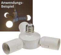 E27-Fassung "Triple", 3-fach Adapter - auf 3x...