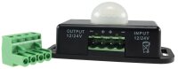 Bewegungsmelder 12-24V=, 6A - IP20, bis 8m Reichweite, 60&deg;, 1-10min