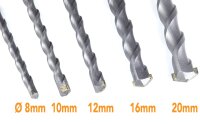 SDS-PLUS Schlagbohrerset, 60cm - 8-10-12-16-20mm &Oslash;