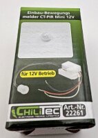 Einbau-Bewegungsmelder "CT-PIR Mini 12V" - 12V DC, 1-60W, LED geeignet, wei&szlig;