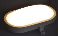 LED Oval-Armatur "FRL-O 12" IP44 - Feuchtraum-Leuchte, 13W, 940lm, 3000K