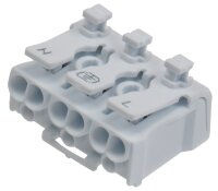 L&uuml;sterklemme, 3-polig mit Hebel - 0,5-2,5mm&sup2;,...