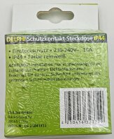 DELPHI Schutzkontakt-Steckdose IP44 - 250V~/ 16A, inkl. Rahmen, UP, wei&szlig;