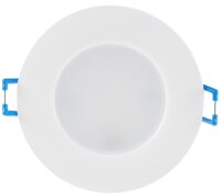 LED-Einbauleuchte "Flat-30 FR-R" 3000K - &Oslash;85x30mm, 5W, 590lm, IP44, rund, wei&szlig;