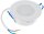 LED-Einbauleuchte "Flat-30 FR-R" 3000K - &Oslash;85x30mm, 5W, 590lm, IP44, rund, wei&szlig;
