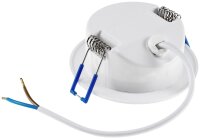 LED-Einbauleuchte "Flat-30 FR-R" 4200K - &Oslash;85x30mm, 5W, 500lm, IP44, rund, wei&szlig;