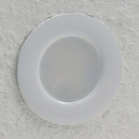 LED-Einbauleuchte "Flat-30 FR-R" 4200K - &Oslash;85x30mm, 5W, 500lm, IP44, rund, wei&szlig;
