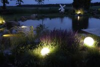 Garten Kugelleuchte Erdspie&szlig; "CT-GL20cm" - IP44, 230V, 1,5m Kabel, E27 Fassung
