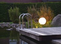Garten Kugelleuchte Erdspie&szlig; "CT-GL20cm" - IP44, 230V, 1,5m Kabel, E27 Fassung