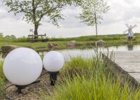 Garten Kugelleuchte Erdspie&szlig; "CT-GL20cm" - IP44, 230V, 1,5m Kabel, E27 Fassung