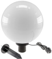 Garten Kugelleuchte Erdspie&szlig; "CT-GL30cm" - IP44, 230V, 1,5m Kabel, E27 Fassung