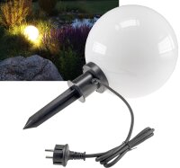Garten Kugelleuchte Erdspie&szlig; "CT-GL30cm" - IP44, 230V, 1,5m Kabel, E27 Fassung