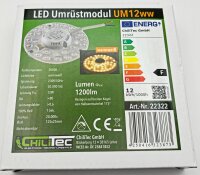 LED Umr&uuml;stmodul "UM12ww" f&uuml;r Leuchten - &Oslash;125mm, 12W, 1200lm, 3000K, Magnethalter