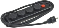 Gartensteckdosenleiste f&uuml;r Au&szlig;en, 4-fach -...