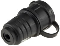 Schutzkontakt-Gummikupplung f&uuml;r Au&szlig;en - Schutzkappe, 250V/16A, IP44