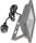 LED-Fluter SlimLine "CTF-SLT 50" silber - 50W, 5220lm, 4000K, neutralwei&szlig;, IP44