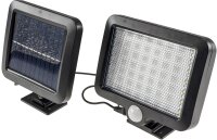 LED Solar Wandleuchte m. Bewegungsmelder - 300lm, 6000K, Akku, externe Solarzelle