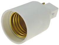 Lampensockel-Adapter, Kunststoff - G24 auf E27, G24...