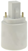 Lampensockel-Adapter, Kunststoff - G24 auf E27, G24...