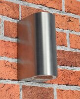 Au&szlig;en-Wandleuchte "CTW-2" - f&uuml;r 2x GU10, IP44, Edelstahl poliert