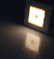 LED Wand-Einbauleuchte "EBL 86 PIR" - 3000k, warmwei&szlig;, Rahmen cremewei&szlig;