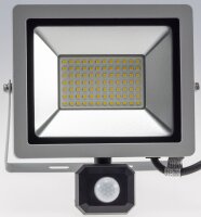 LED-Fluter SlimLine "CTF-SLT30 PIR" - 30W, IP44, 2960lm, 4200K, Bewegungsmelde