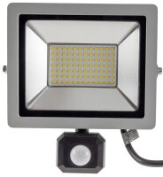 LED-Fluter SlimLine "CTF-SLT50 PIR" - 50W, IP44, 5220lm, 4000K, Bewegungsmelde