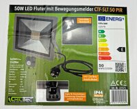 LED-Fluter SlimLine "CTF-SLT50 PIR" - 50W, IP44, 5220lm, 4000K, Bewegungsmelde