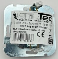 DELPHI Wechsel-Schalter, UP, wei&szlig; - 250V~/ 10A, Steckanschluss, OHNE Rahmen