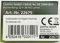 Sicherheitslicht mit Magnet-Verschluss - Rot blinkende LED
